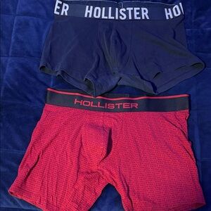 Hollister Men's Boxer Briefs - Navy and Red